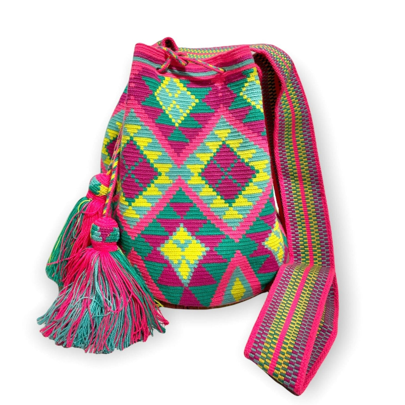 Tribal Pink Boho Beach Bags for Summer | Premium Crochet Bags | Colorful 4U