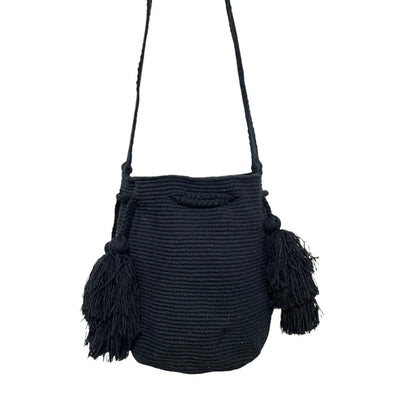 Black Tassel Casual Bag | Boho Crossbody Bag Purse with Tassels | Colorful 4U