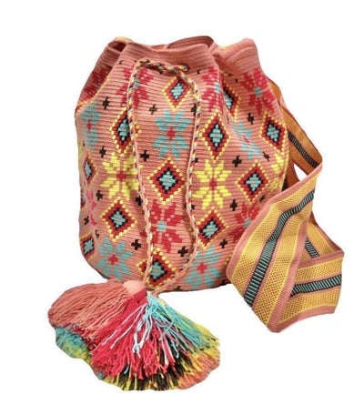 Rose Crochet Bag | Bohemian Crossbody Bag| Authentic Wayuu Bag