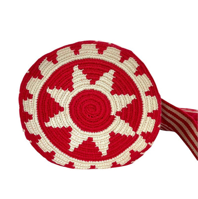 Bottom Scarlet Red Crossbody bag | Medium Crochet Bag | Colorful4U