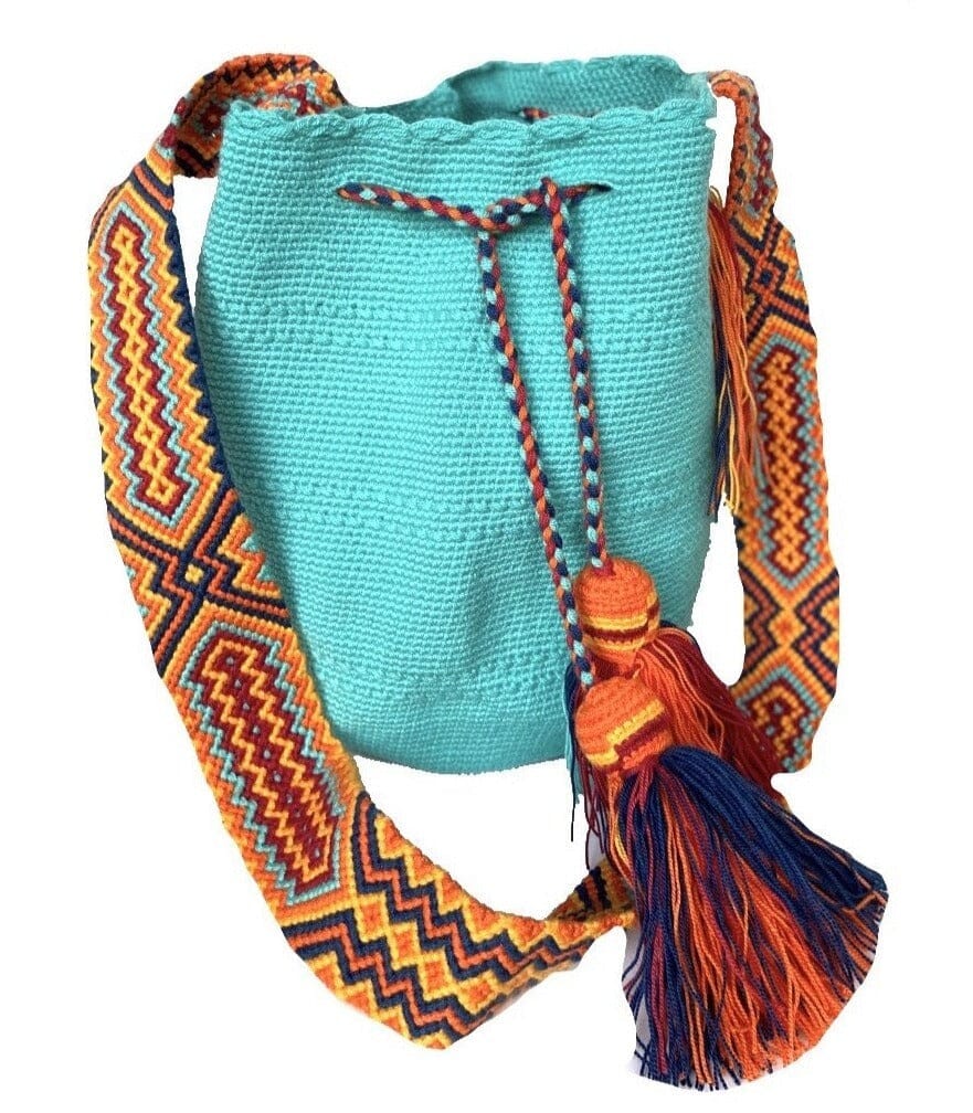 Turquoise Crossbody Crochet Bag | Bohemian Bags for women |Summer Boho Beach Bag