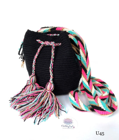 Mini Black Crochet Bag for Girls | Small Crossbody Bag for summer
