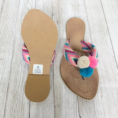 Spring Lover Pom Pom Sandals - Summer Flip Flops SWP012 Sandalias Wayuu Pom Pom 