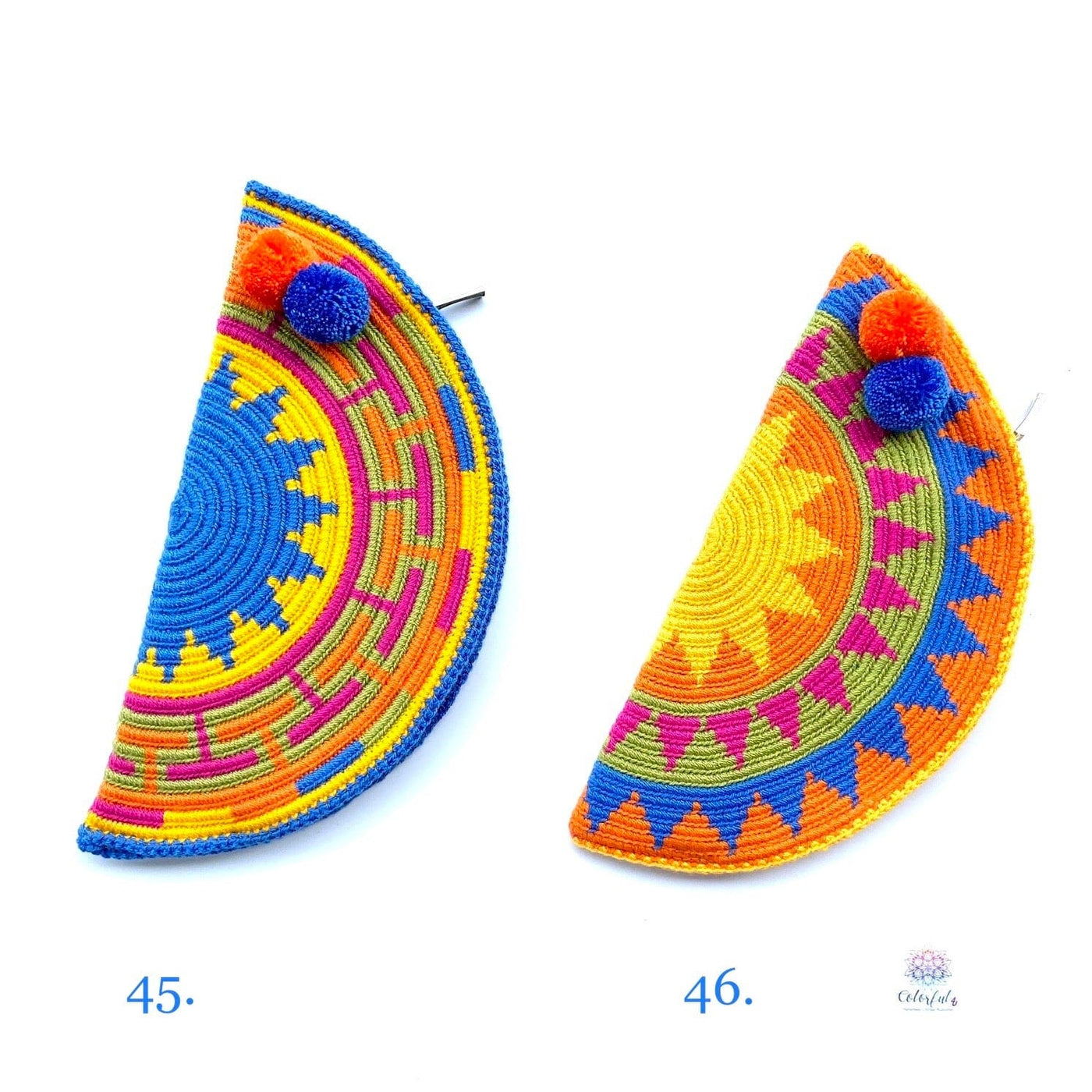 Caribbean Sunset Clutch Bags | Crochet Clutch Purses | Bohemian Clutches | Boho Clutch | Wayuu Clutch