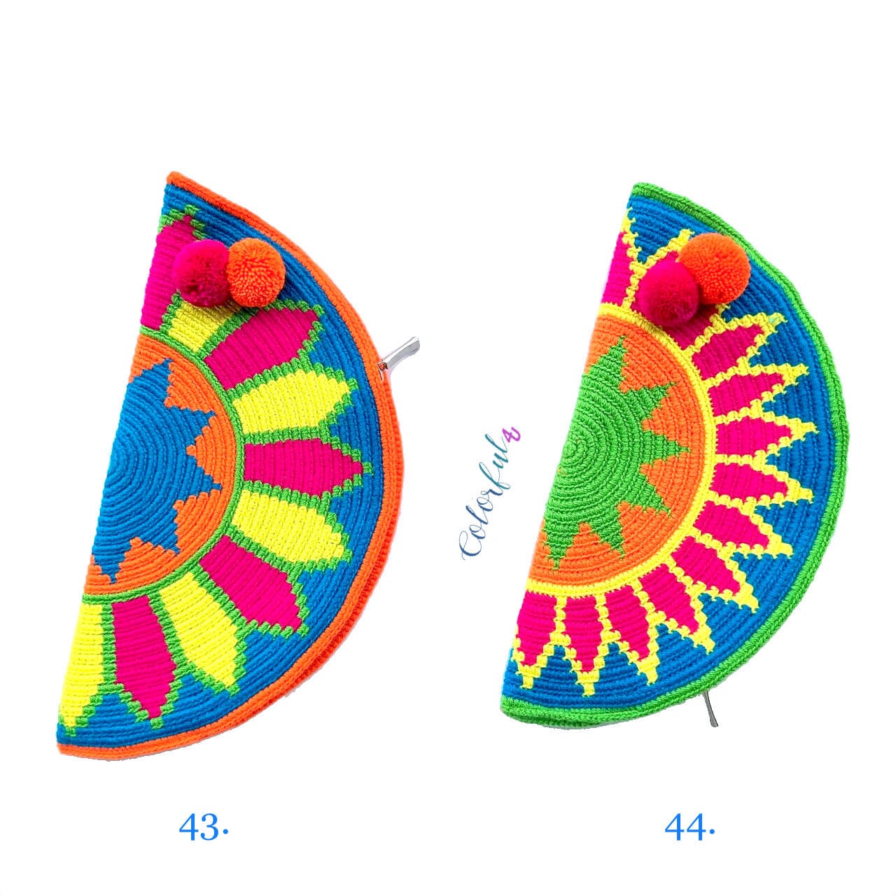 Neon Clutch Bags | Crochet Clutch Purses | Bohemian Clutches | Boho Clutch | Wayuu Clutch