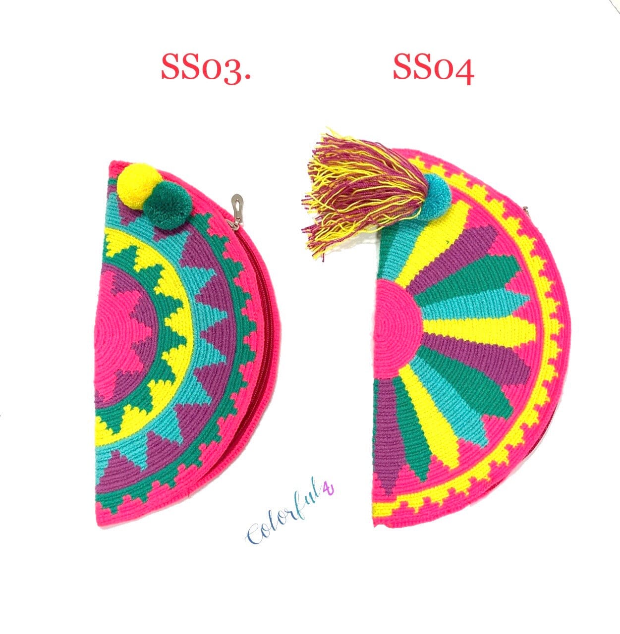 Spring & Summer Moon Clutch Bags Boho Clutch Bag - Wayuu Crochet Envelope 