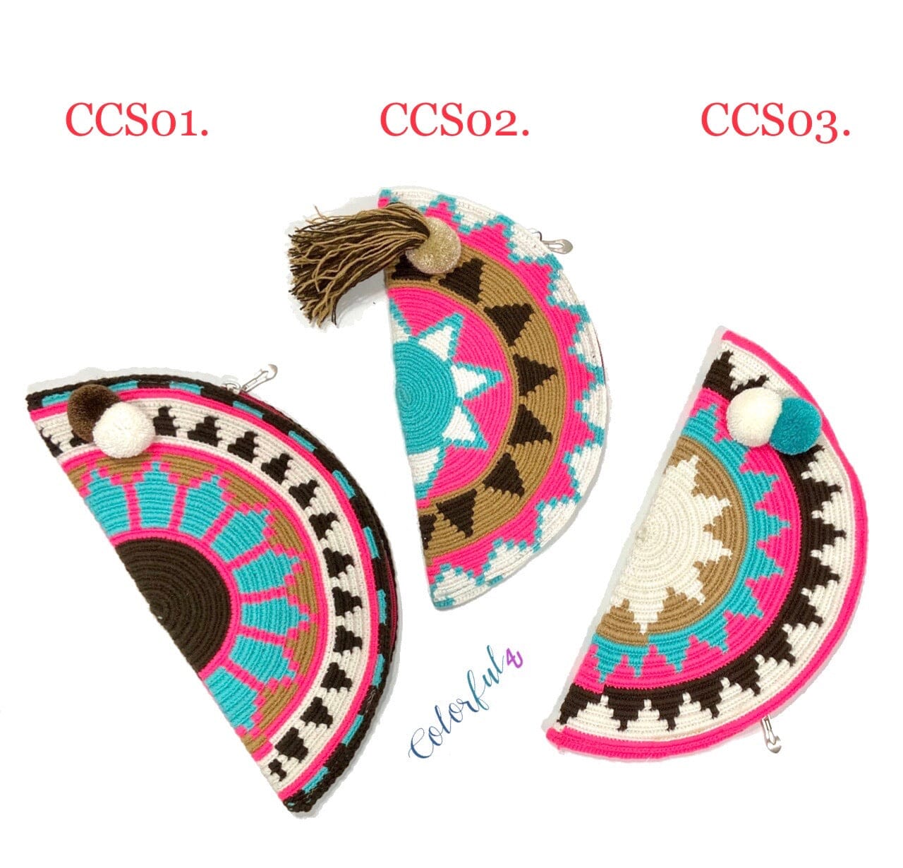Spring & Summer Moon Clutch Bags Boho Clutch Bag - Wayuu Crochet Envelope 