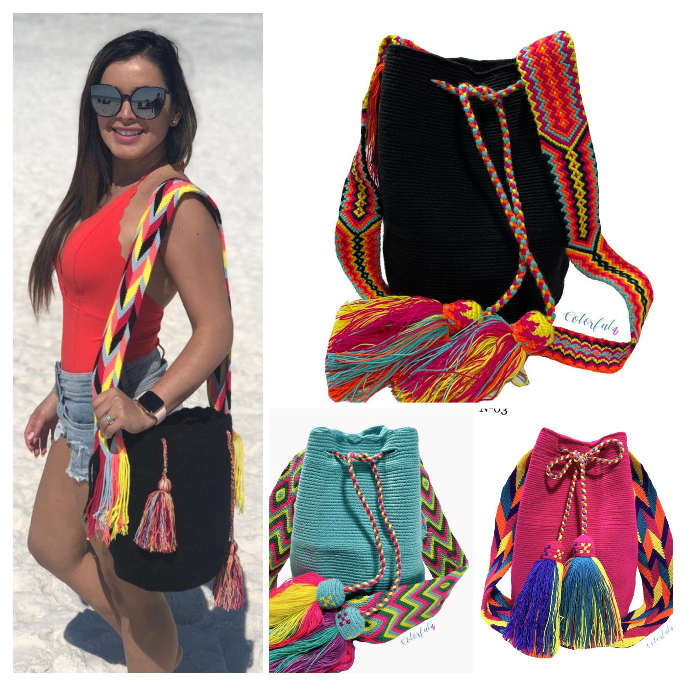 Crochet Beach Bags | Summer Tote | Crossbody Boho Bags