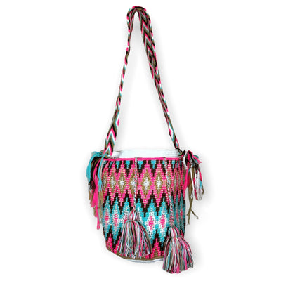 Crossbody Crystal Handbag for summer | Colorful Rhinestone Crossbody Purse | Diamonds Crochet Pattern | Colorful 4U