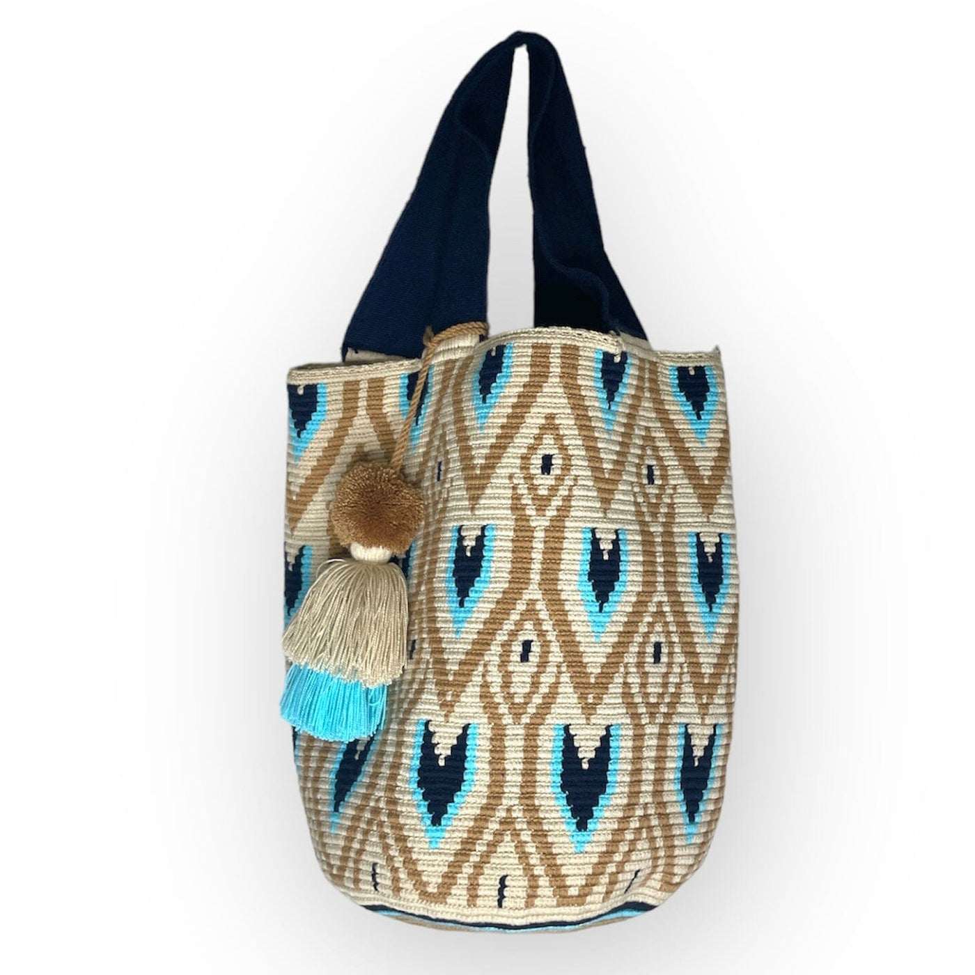 Dragon Eye Pattern | Sand Background | Cute Large Crochet Summer Tote Bag | Best Beach Tote Bags for women | Colorful 4U