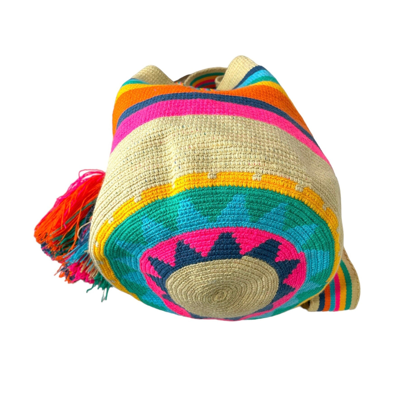Bottom Rainbow Crossbody Crochet Bag | Summer Bohemian Bag | Striped Boho Bag | Colorful 4U