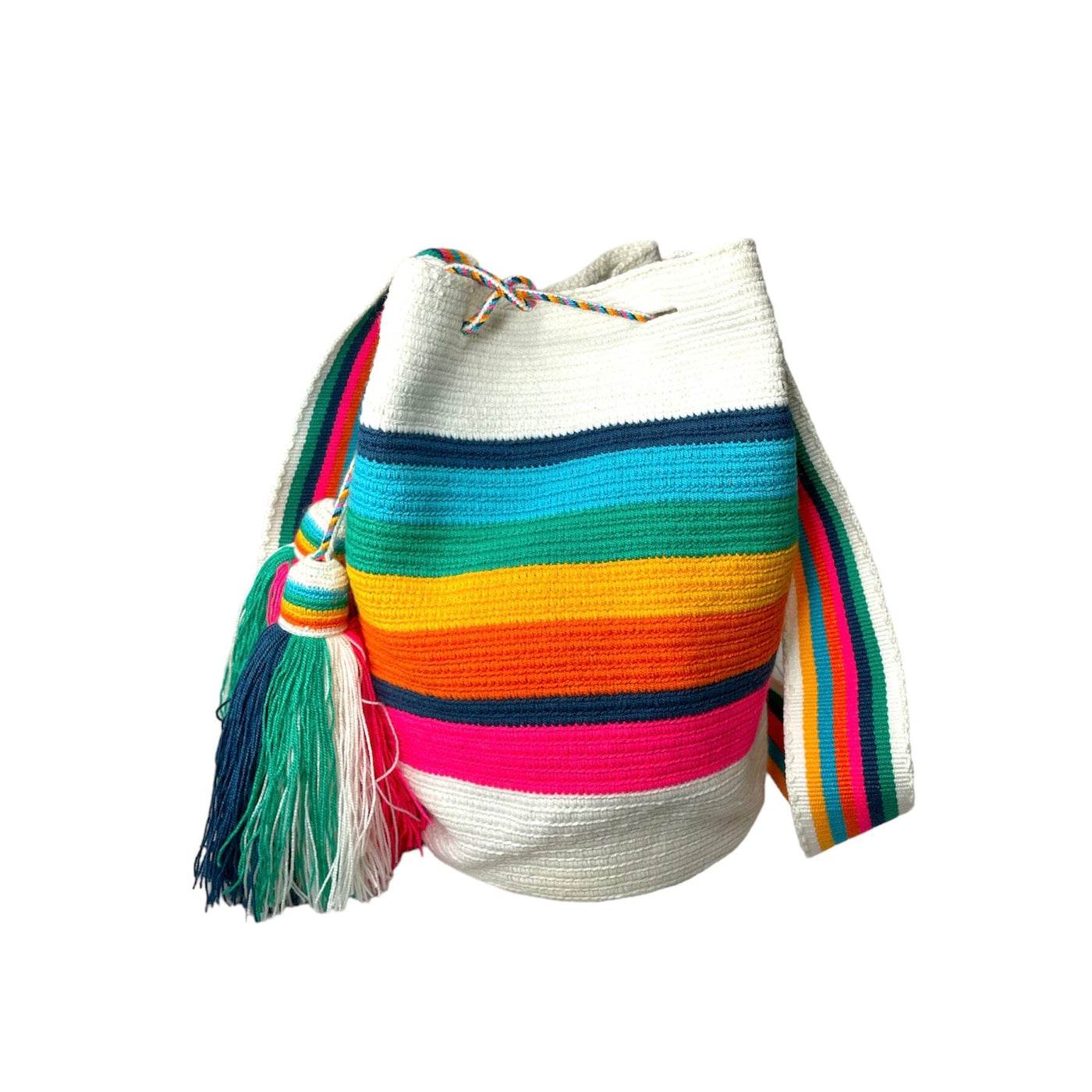 Colorful Rainbow Crossbody Crochet Bag | Summer Bohemian Bag | Striped Boho Bag | Colorful 4U