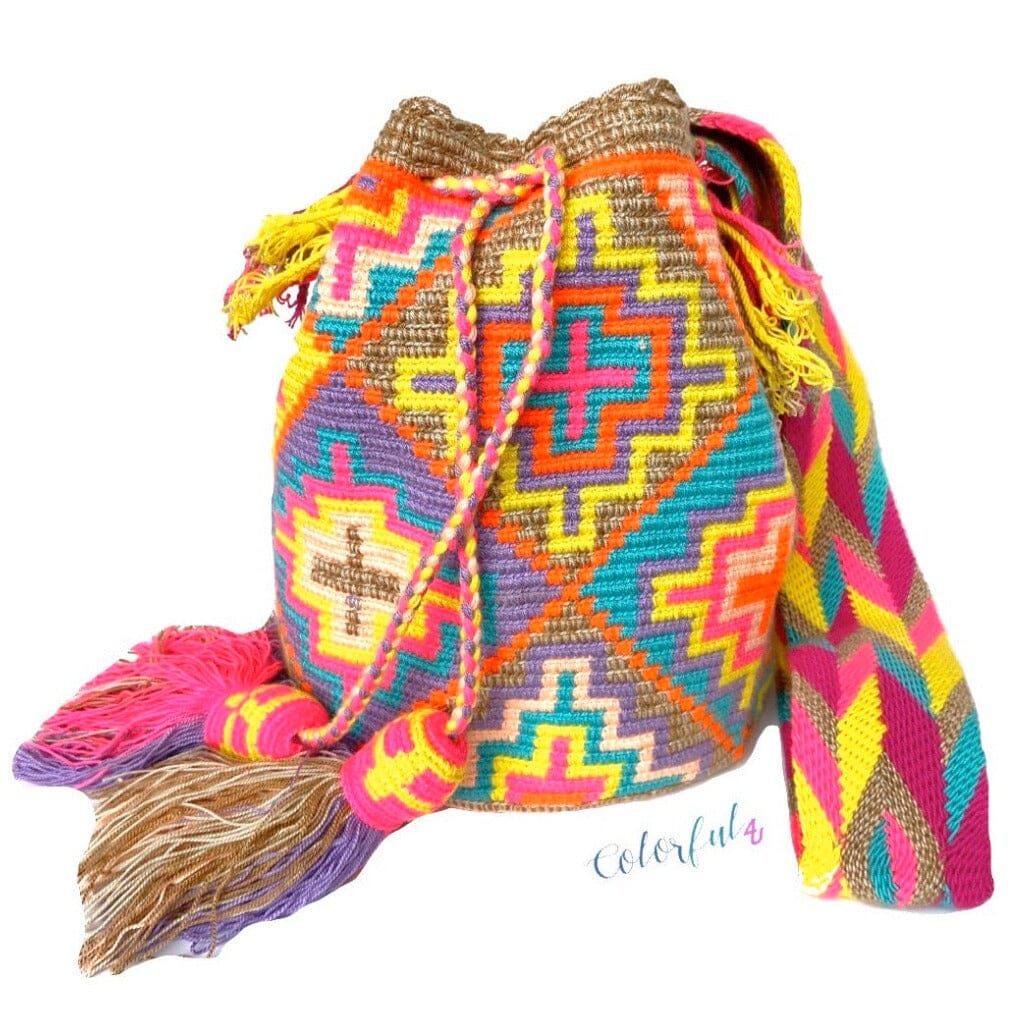 Lavender Colorful 4U Tote Boho Beach Bags | Crossbody Summer Bag | Bohemian Bag