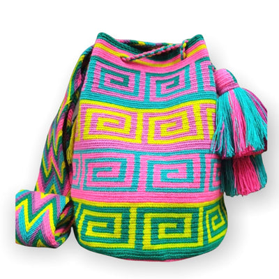 Greek Pattern Crossbody Summer Bag | Boho Beach Bag | Crochet Bag | Colorful 4U