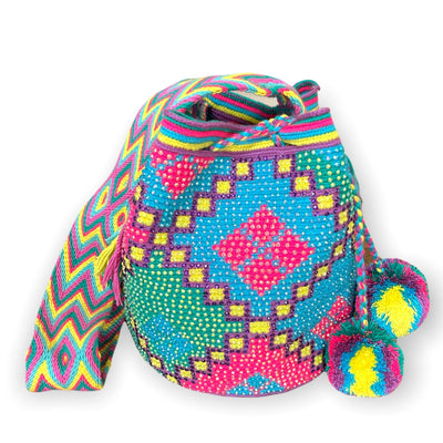 Summer Solstice Crochet Bags | Large Beach Bags Special Edition Crochet Boho Bag - Crossbody/Shoulder Bucket Bag Full Crystals 