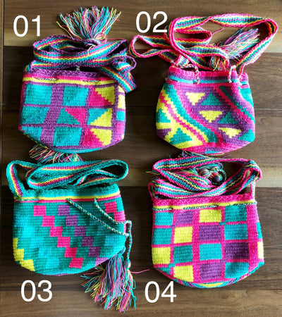 Mini Crochet Bags - Authentic Wayuu Mochila Bag-Bohemian Crossbody Bag