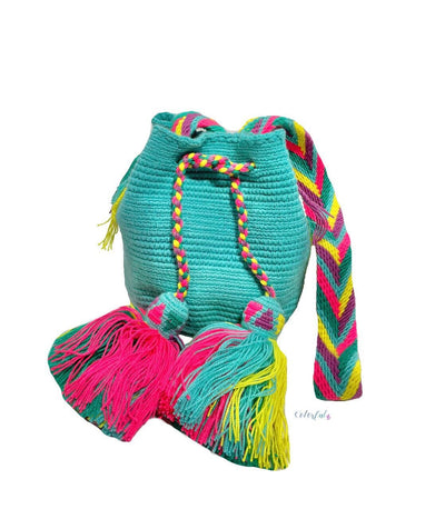 Yellow-Pink-Yellow Summer Crochet Bag | Small Crossbody Bag | Bag for Girls