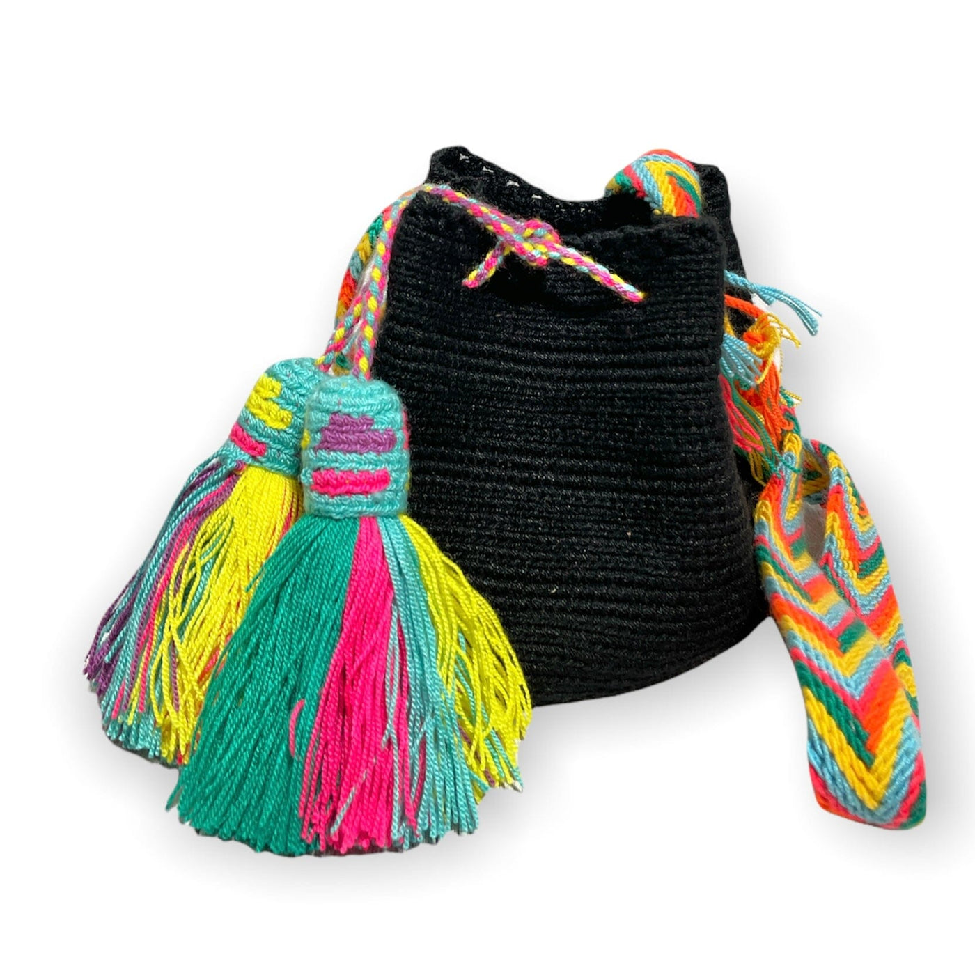summer solstice mini crochet bags springsummer solid colors mini crochet bag crossbody boho bag authentic wayuu mini mochila black orange teal