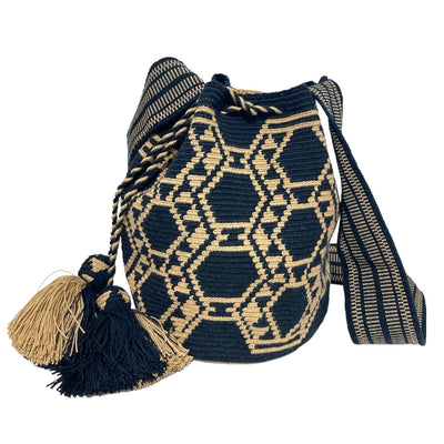 Navajo Crochet Pattern | Black Casual Bag | Bohemian Crossbody Bag | Neutral Boho Purse | Colorful 4U
