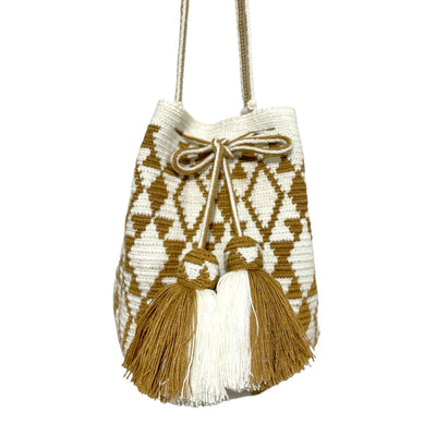 Camel Tone Taos Navajo Bag | Bohemian Crossbody Bag | Neutral Boho Purse | Colorful4U