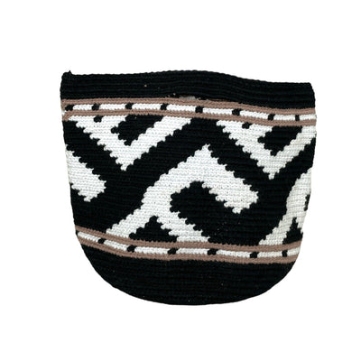 Cute Clutch Bag | Black Crochet Clutch | Neutral Top Handle Purse by Colorful 4U