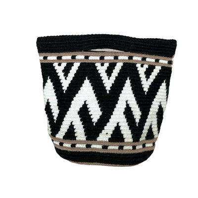 Mini Clutch Bag | Black Crochet Clutch | Neutral Top Handle Purse by Colorful 4U