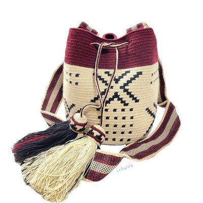 Wine Tribal Crochet Bags | Boho Chic bag for fall | Medium Crossbody Bag