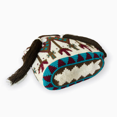 Bottom view - Tote Beach Bag | Fashion Beach Tote | Crochet Tote Bag with Tassels by Colroful 4U