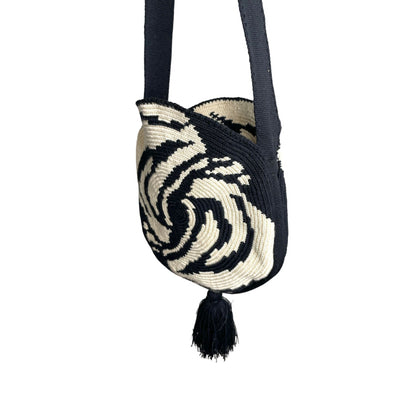 Cutest black and white Trending Summer Bag | Boho Handbag | Rounded Tropical Purse | Colorful 4U