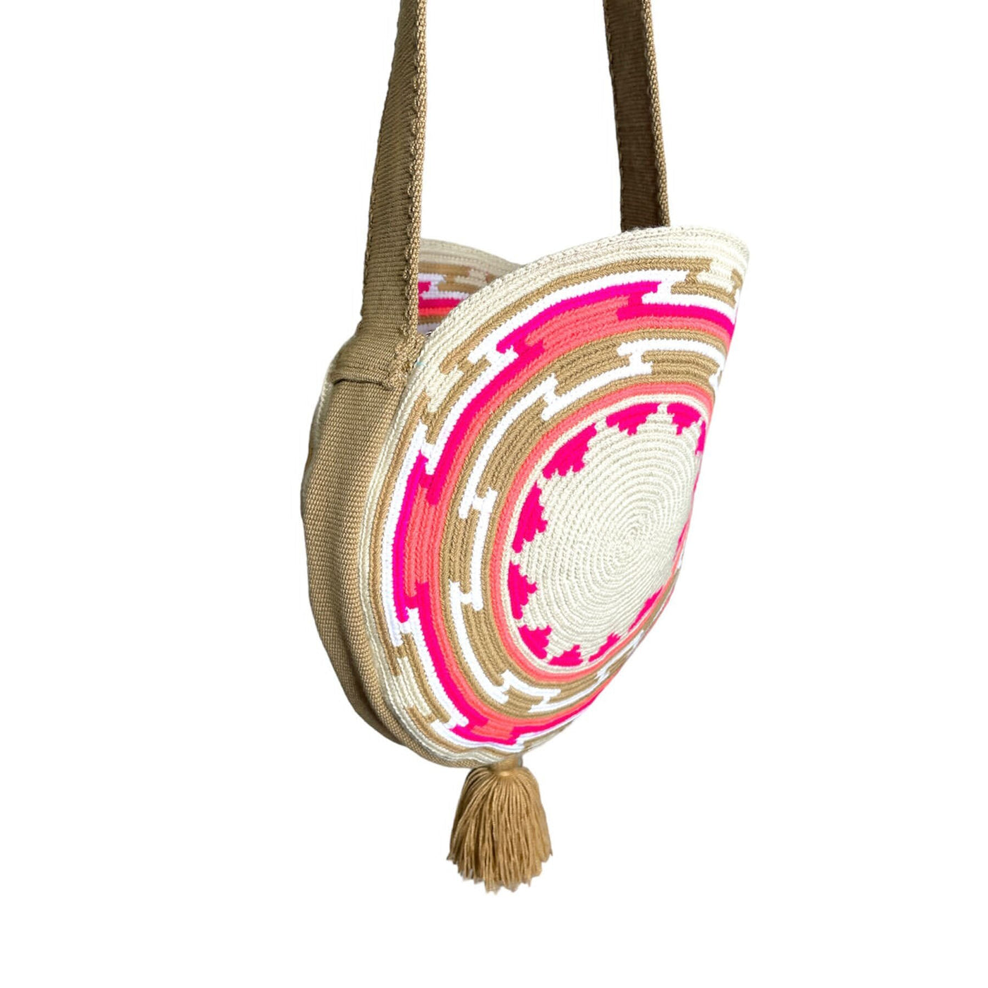 Coral Trending Summer Bag | Boho Handbag | Rounded Tropical Purse | Colorful 4U