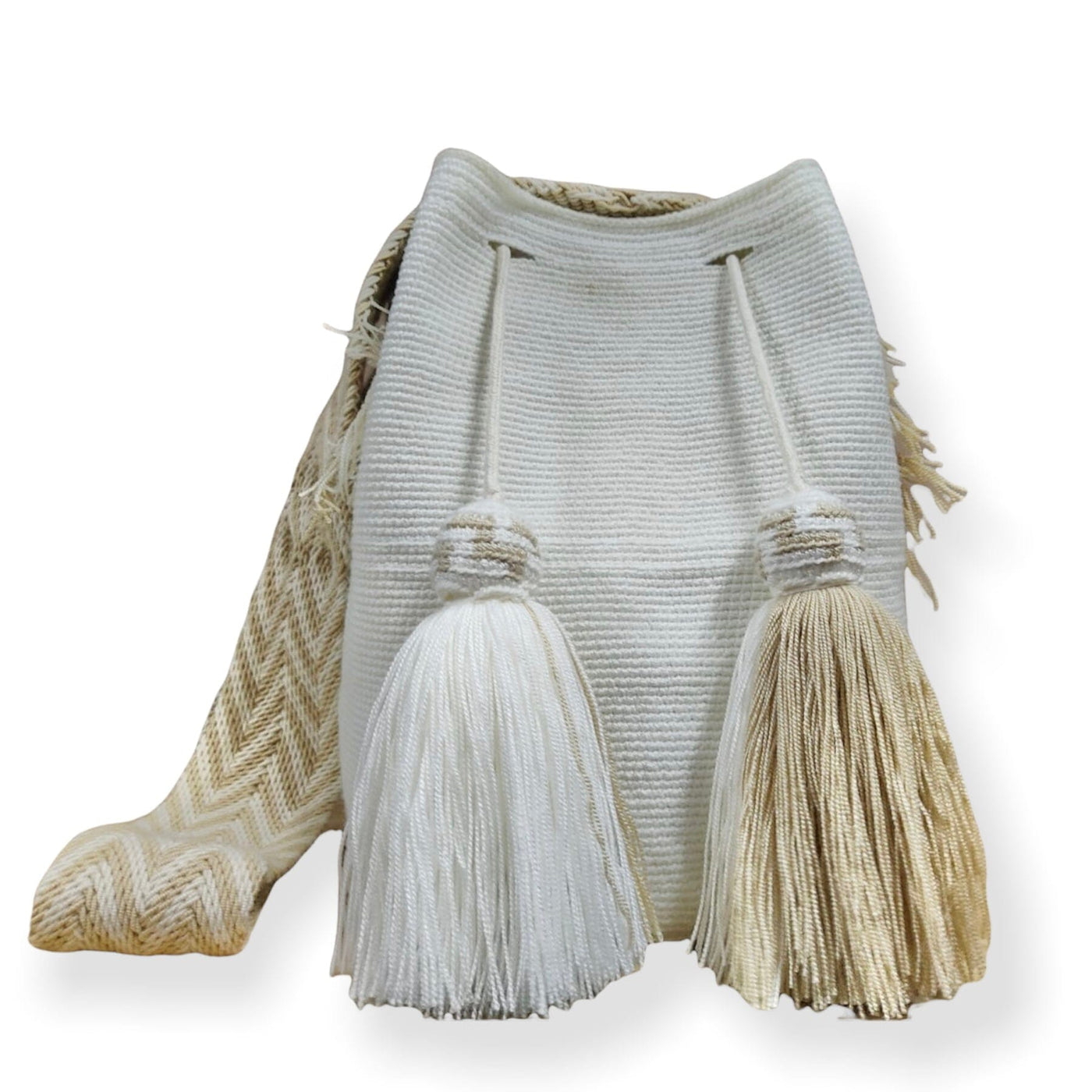 Large Neutral-White Crossbody Bohemian Bag | Summer Bag | Boho Beach Bag