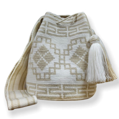 Greek Crochet Pattern | Neutral-White Crossbody Bohemian Bag | Summer Bag | Boho Beach Bag